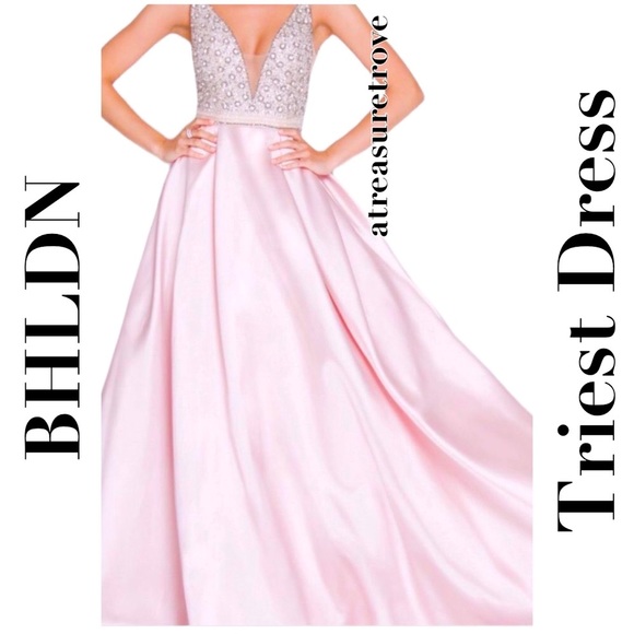 BHLDN Triest 4 & 12 Pink Embellished Wedding / Prom Formal Ball Gown - Picture 6 of 9